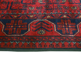 Khamyab Nigaar Red/Navy Runner, 2'7" x 12'9"