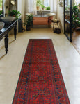 Khamyab Nigaar Red/Navy Runner, 2'7" x 12'9"