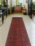 Khamyab Rehoie Red/Navy Runner, 2'7" x 19'3"