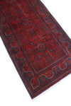 Khamyab Rose Red/Navy Runner, 2'8" x 13'5"