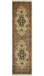 Wali Fikri Ivory/Navy Runner, 2'1" x 8'11"