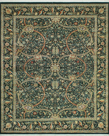 Wali Cingeswi Black/Green Rug, 8'0" x 10'2"