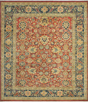 Wali Court Red/Navy Rug, 8'0" x 9'3"