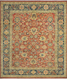 Wali Court Red/Navy Rug, 8'0" x 9'3"