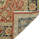 Wali Court Red/Navy Rug, 8'0" x 9'3"