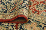 Wali Court Red/Navy Rug, 8'0" x 9'3"