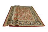 Wali Court Red/Navy Rug, 8'0" x 9'3"