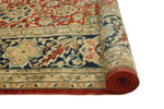 Wali Court Red/Navy Rug, 8'0" x 9'3"