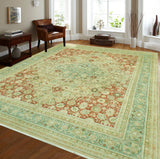 Wali Dannimar Beige/Lt. Blue Rug, 7'10" x 10'2"