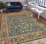 Versailles Chance Navy/Burgundy Rug, 8'1" x 9'9"