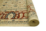 Versailles Clarance Beige/Burgundy Rug, 7'11" x 10'4"