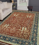 Wali Diana Burgundy/Navy Rug, 8'10" x 11'9"