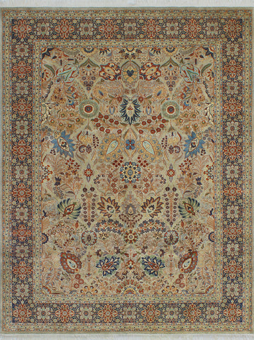 Wali Talitha Beige/Navy Rug, 9'1" x 11'9"