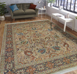 Wali Talitha Beige/Navy Rug, 9'1" x 11'9"