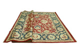 Wali Dannell Red/Navy Rug, 8'10" x 11'8"