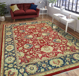 Wali Dannell Red/Navy Rug, 8'10" x 11'8"