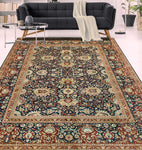 Wali Dannie Navy/Brown Rug, 9'0" x 11'6"