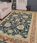 Versailles Duncan Navy/Rust Rug, 8'10" x 11'9"