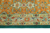 Wali Darleena Green/Orange Rug, 9'0" x 12'2"