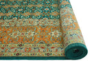 Wali Darleena Green/Orange Rug, 9'0" x 12'2"