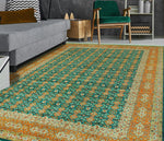 Wali Darleena Green/Orange Rug, 9'0" x 12'2"