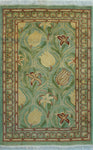 Wali Akhdan Lt. Green/Beige Runner, 3'0" x 4'11"