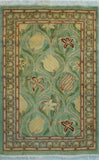 Wali Akhdan Lt. Green/Beige Runner, 3'0" x 4'11"