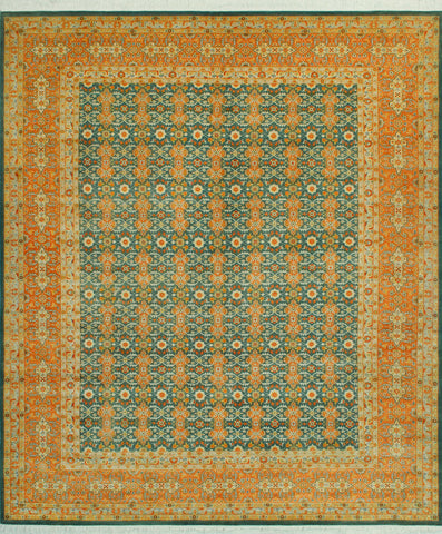 Wali Conny Green/Orange Rug, 8'0" x 10'2"