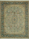 Wali Eduardo Grey/Green Rug, 9'2" x 12'1"