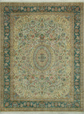 Wali Eduardo Grey/Green Rug, 9'2" x 12'1"