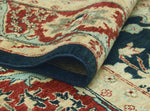 Peshawar Dubraska Navy/Red-Rust Rug, 8'10" x 11'10"