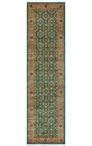 Wali Elfi Green/Rose Runner, 2'7" x 9'11"