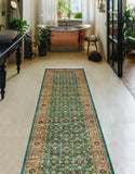 Wali Elfi Green/Rose Runner, 2'7" x 9'11"