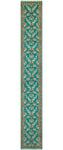 Wali Emerie Turquoise/Navy Runner, 2'6" x 17'10"