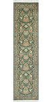 Wali Hrychlea Green/Beige Runner, 2'5" x 9'9"