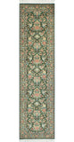 Wali Hrychlea Green/Beige Runner, 2'5" x 9'9"