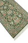 Wali Hrychlea Green/Beige Runner, 2'5" x 9'9"