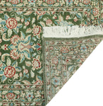 Wali Hrychlea Green/Beige Runner, 2'5" x 9'9"