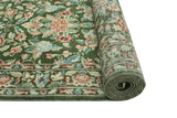 Wali Hrychlea Green/Beige Runner, 2'5" x 9'9"