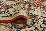 Wali Dalili Red/Navy Rug, 7'10" x 10'4"