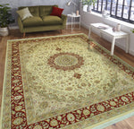 Wali Darryl Lt. Gold/Burgundy Rug, 9'0" x 12'5"