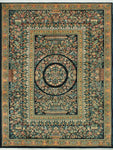 Wali Dua Black/Lt. Green Rug, 9'1" x 12'7"