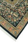 Wali Dua Black/Lt. Green Rug, 9'1" x 12'7"