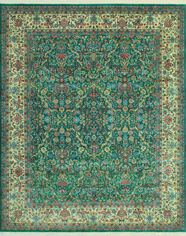 Wali Dagobert Green/Ivory Rug, 8'1" x 10'0"