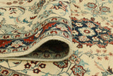 Wali Qssim Ivory/Navy Runner, 2'6" x 10'1"