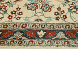 Wali Qssim Ivory/Navy Runner, 2'6" x 10'1"