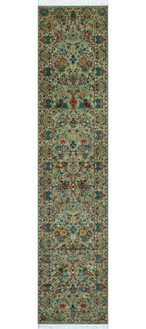 Wali Eliu Grey/Ivory Runner, 2'6" x 11'11"