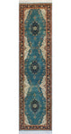 Wali Basira Blue-Grey/Navy Runner, 2'6" x 10'0"