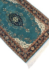 Wali Basira Blue-Grey/Navy Runner, 2'6" x 10'0"