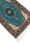 Wali Basira Blue-Grey/Navy Runner, 2'6" x 10'0"